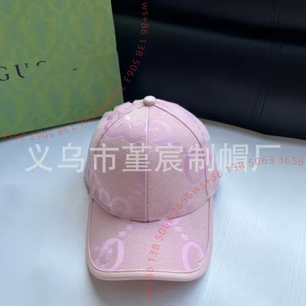 Design Pink GG Monogram Baseball Cap - 1
