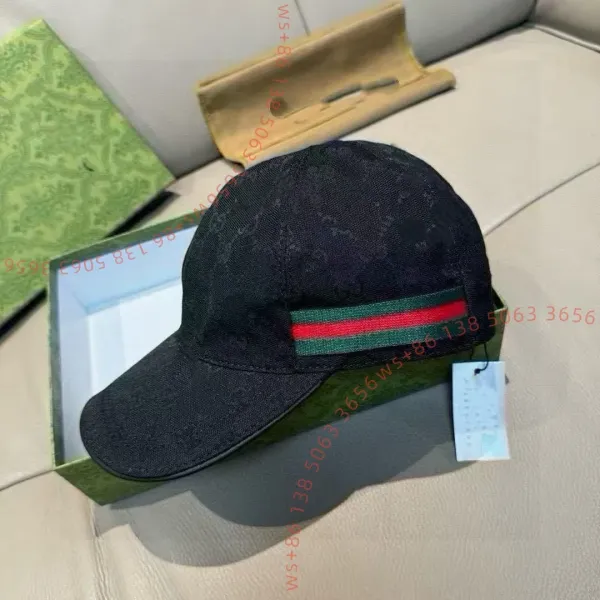 Gucci Web Stripe Baseball Cap Black - 1