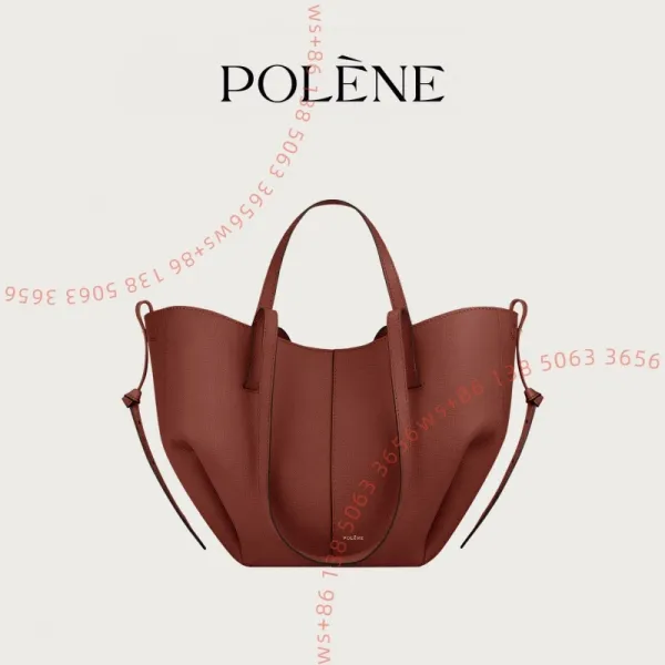 Design Polène Noé Tote Bag Brown Leather Handbag Handbags - 1