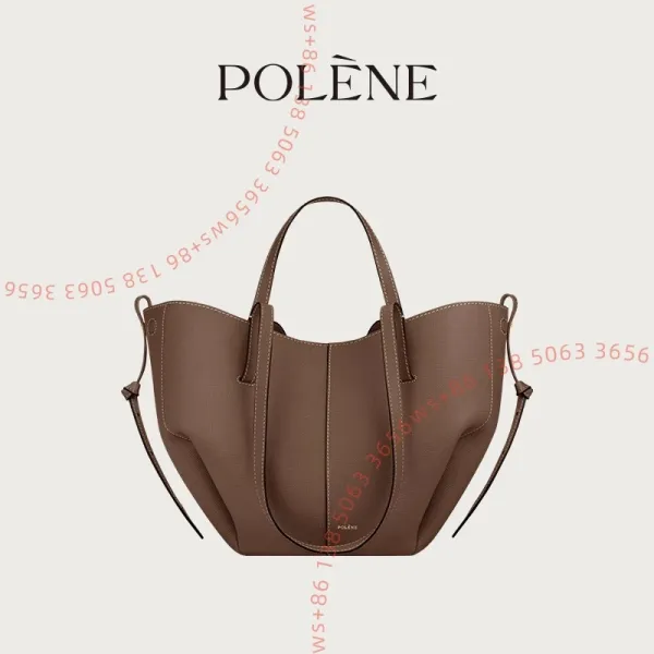 Design Polène Noé Tote Bag Brown Leather Handbag Handbags - 1