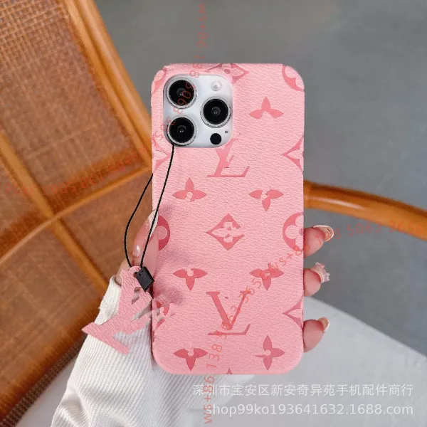 Louis Vuitton Monogram Pink Phone Case with Strap - 1