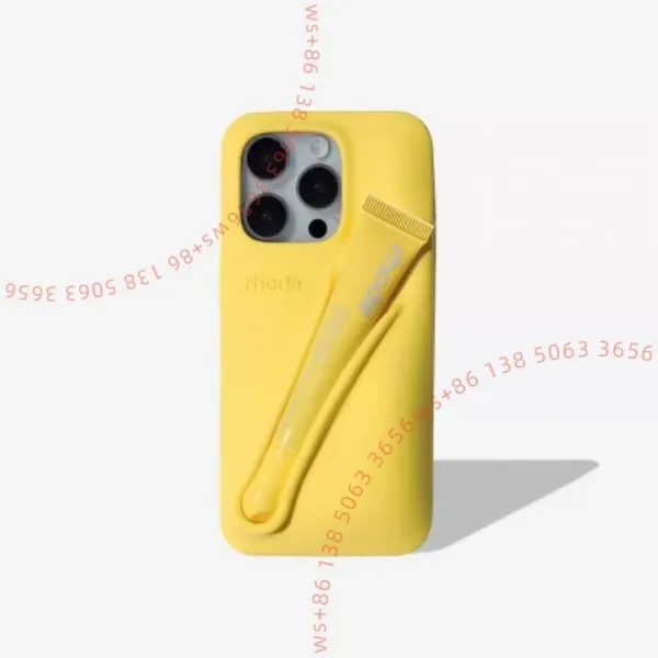 Rhode Phone Case with Integrated Lip Balm Holder Yellow Phone-Case - 1