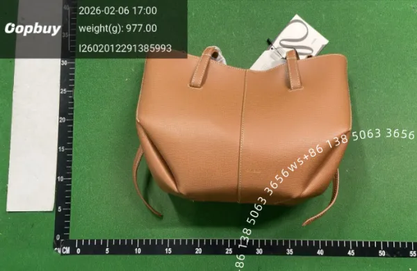 Design Polène The Mini Nubuck Tote Brown Handbag Handbags - 11