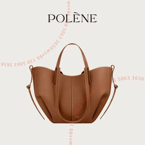 Design Polène Noé Tote Bag Cognac Leather Handbag Handbags - 1