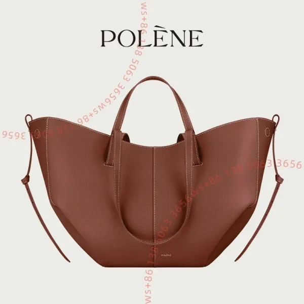 Design Polène The Large Nubuck Tote Bag Brown Tote Bag - 1