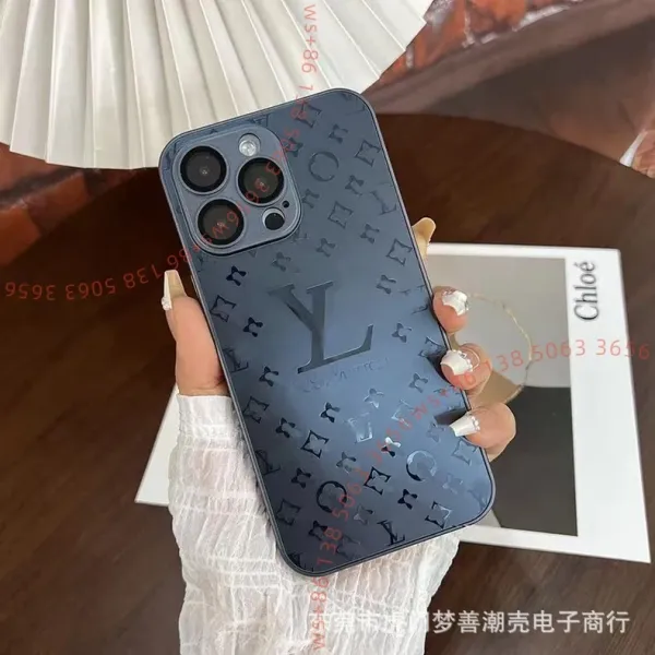 Louis Vuitton Monogram iPhone Case Navy Blue Phone Case - 1