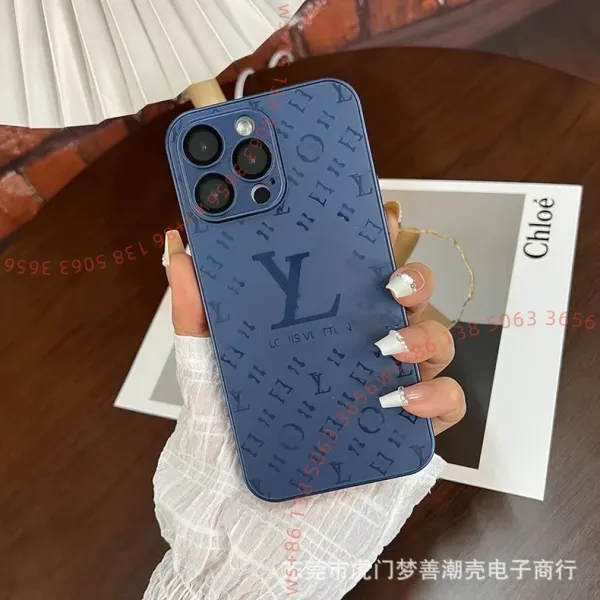 Louis Vuitton Monogram iPhone Case Navy Blue Phone Case - 1