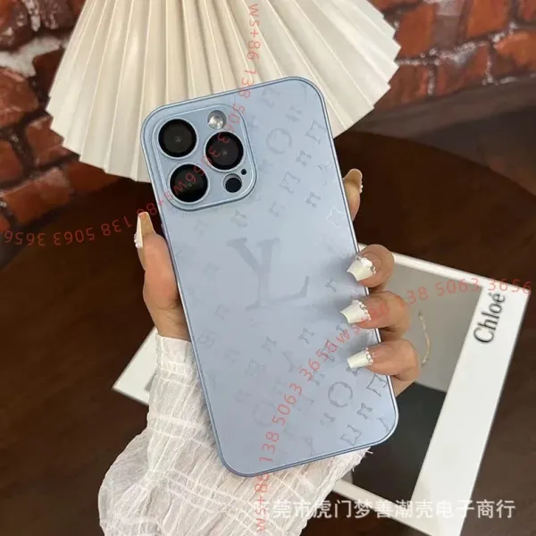 Louis Vuitton Monogram Soft Case Sky Blue Phone Case - 1
