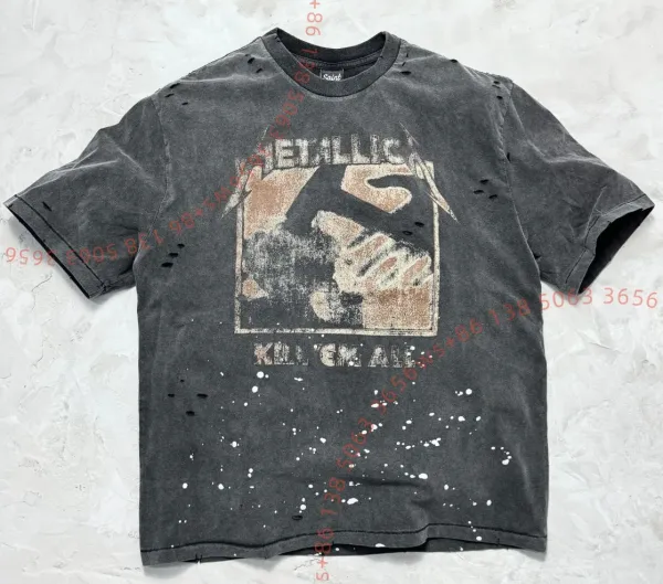 Saint Tears x Metallica Kill 'Em All Distressed Graphic T-Shirt - 1