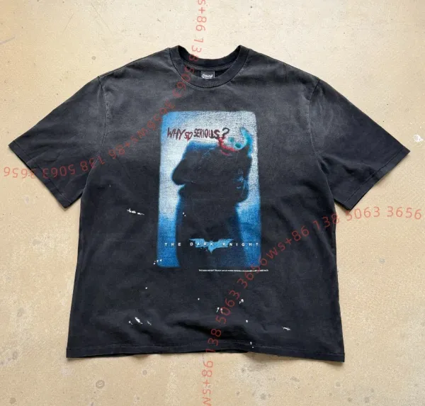 Travstar x The Dark Knight 'Why So Serious?' Graphic T-Shirt Black - 1