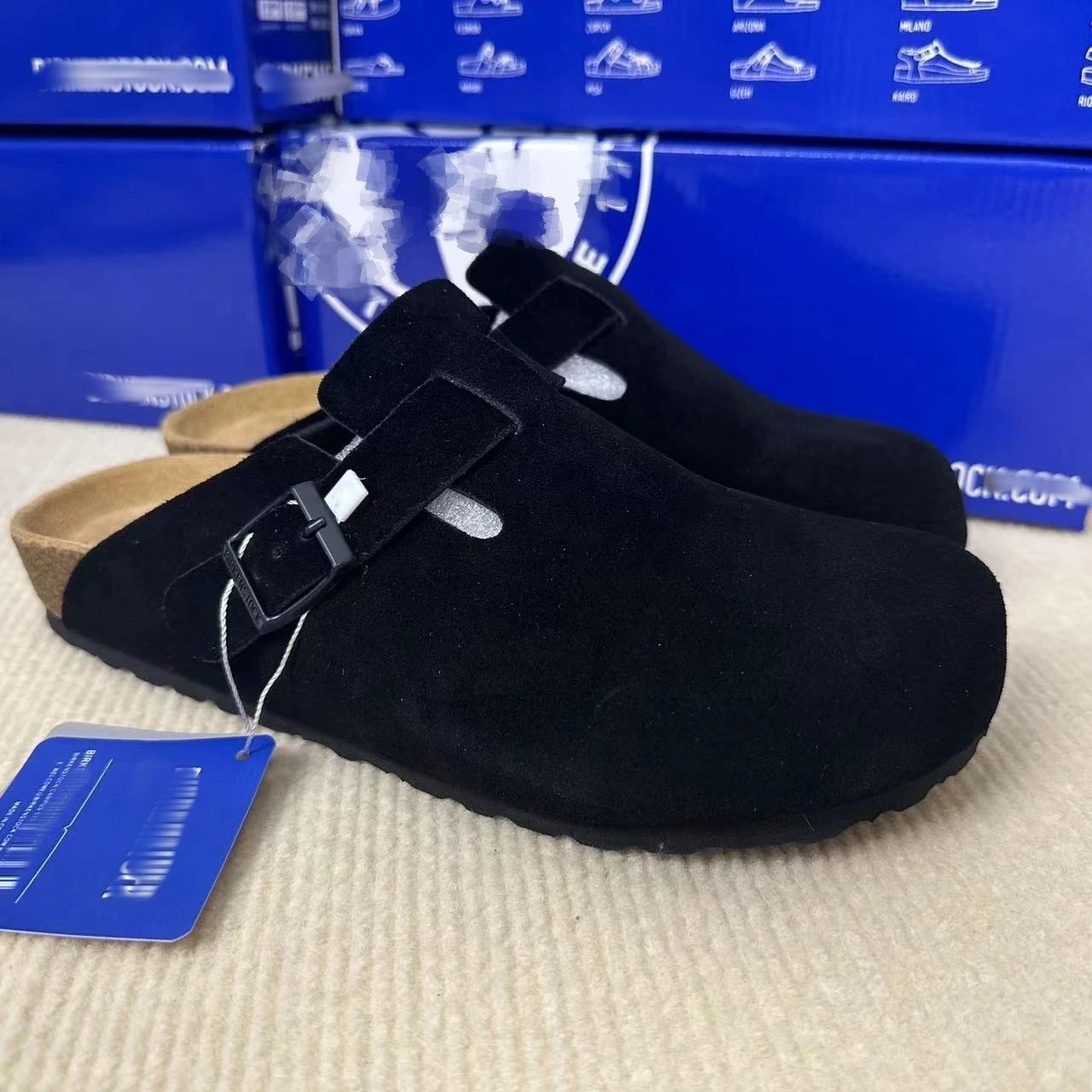 Retro Slip-On Felt Birkenstock Sandals photo 3