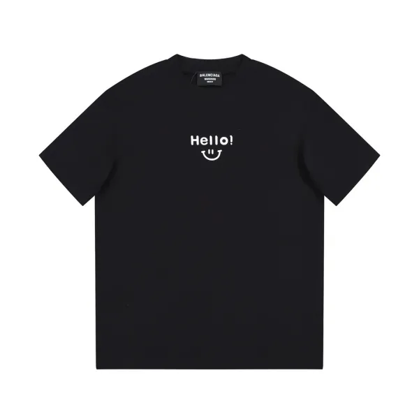 Balenciaga Logo Arch Print Black T-Shirt - 7