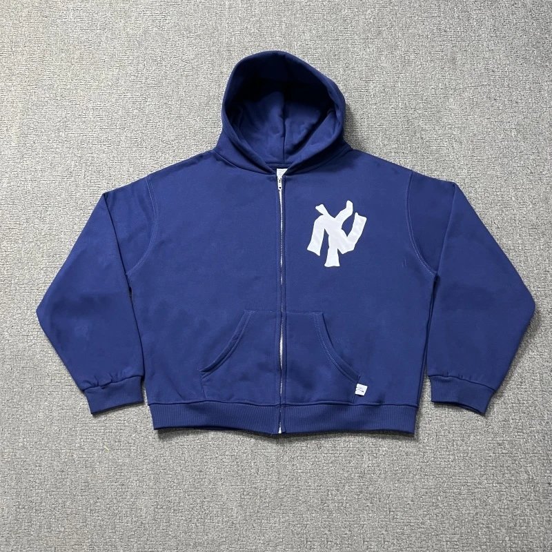 American Street Style Retro Zip-Up Fleece Sweatshirt photo 3