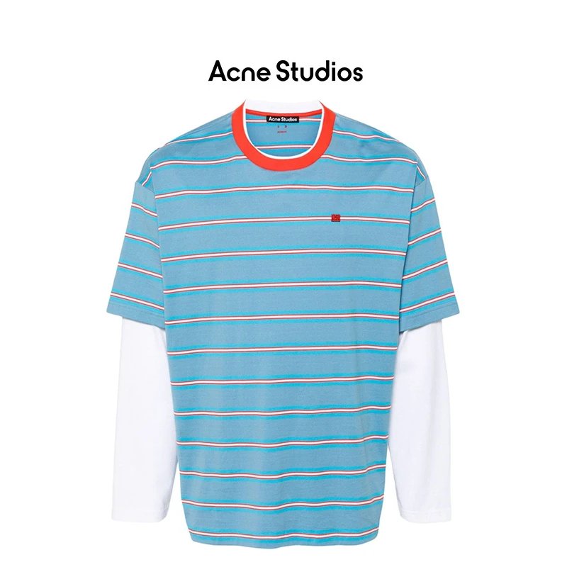 Blue Layered Sun Protection Striped Long Sleeve photo 2