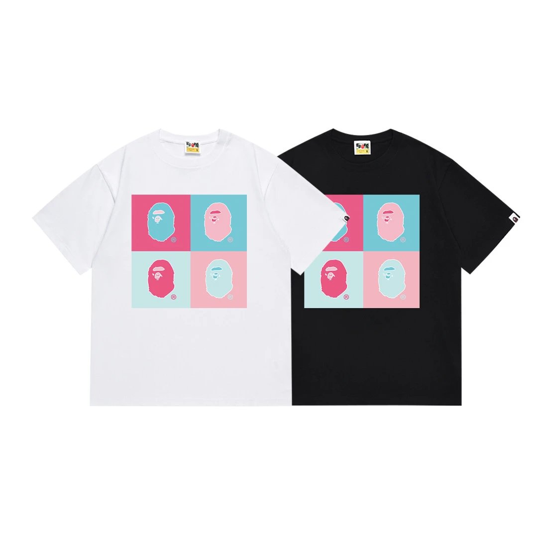 A Bathing Ape ABC Camo Blue White Black Graphic T-Shirt
