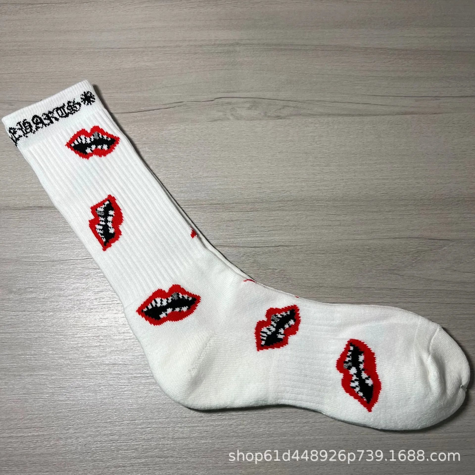 Red Lips Skateboard Socks photo 2