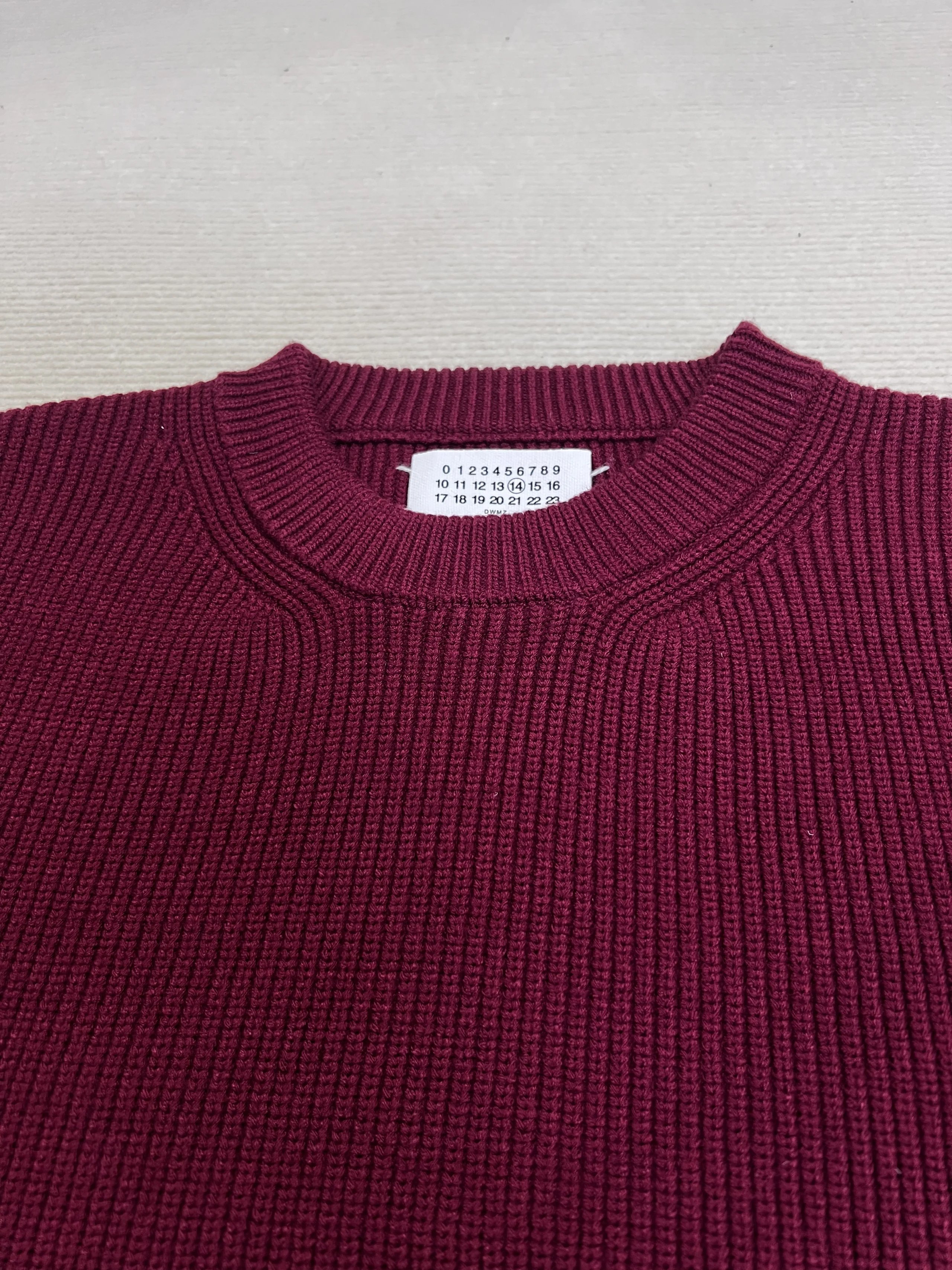 Red-Stitched Round Neck Pullover Sweater photo 6