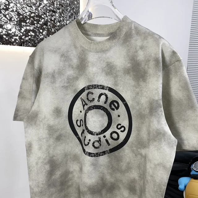 Distressed Letter Pure Cotton T-Shirt photo 7