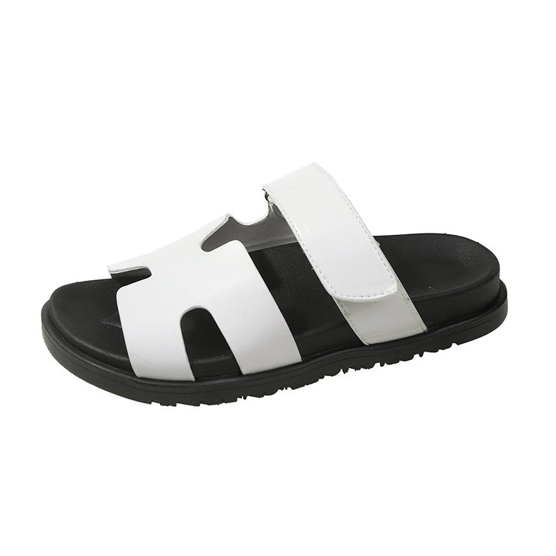 Color-Blocked Platform Velcro Beach Sandals photo 2