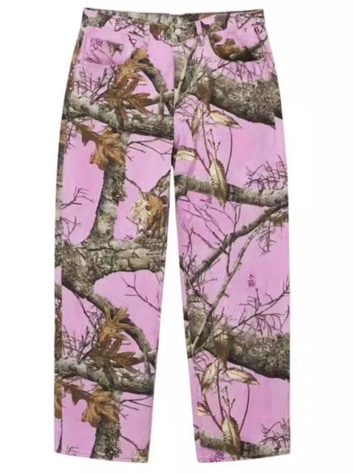 Graffiti Maple Leaf Camouflage Denim Pants photo 2