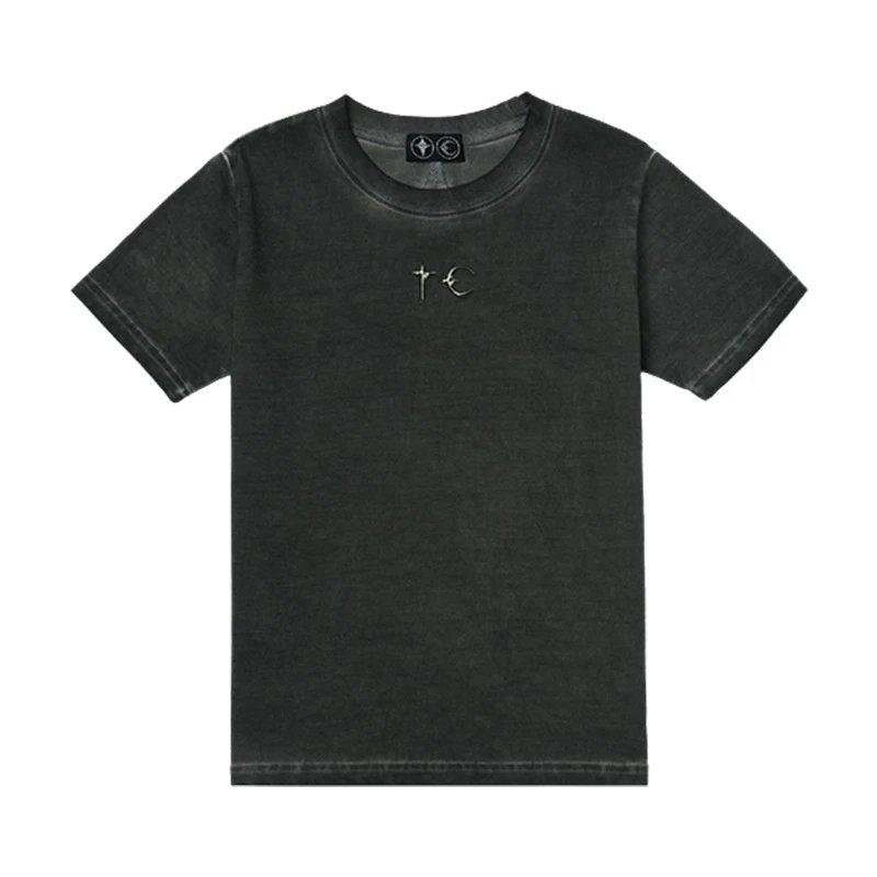 Washed Distressed Slim-Fit Short-Sleeve T-Shirt photo 2