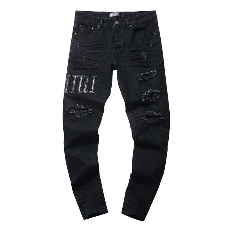 Distressed Denim Jeans Assorted Washes Ripped Slim Fit
