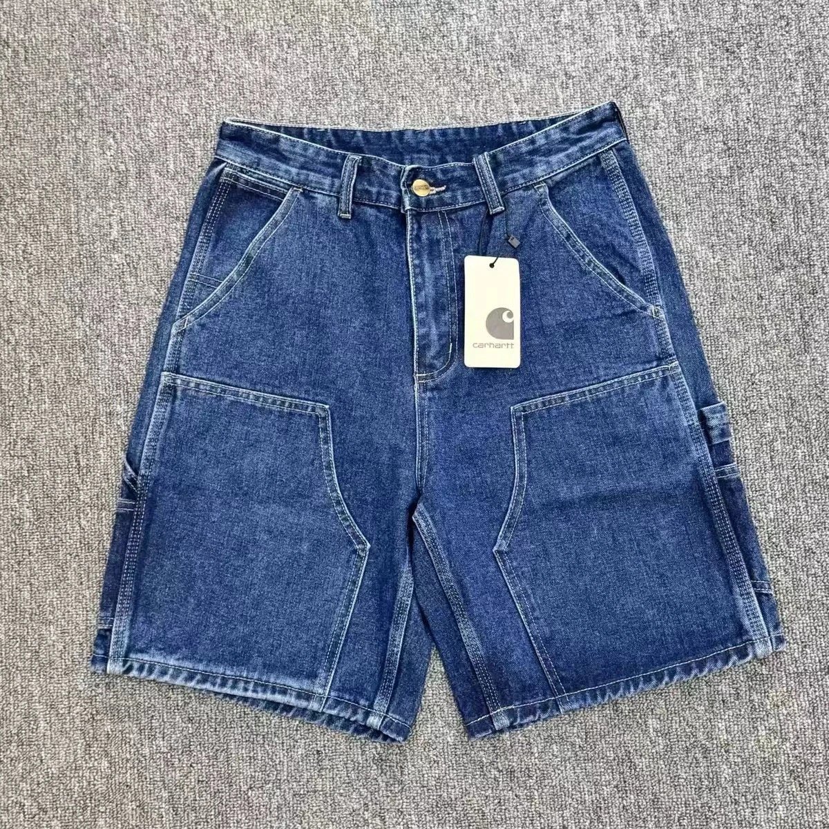 Washed Denim Cargo Shorts photo 3