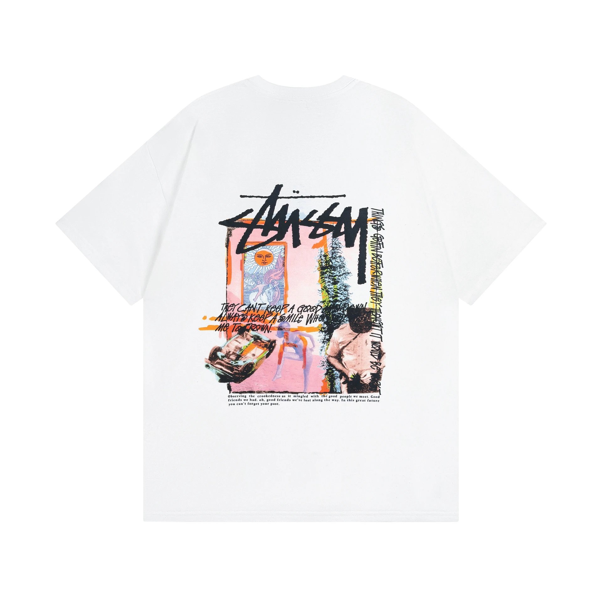 Stussy Classic World Tour Print Unisex Short-Sleeve T-Shirt