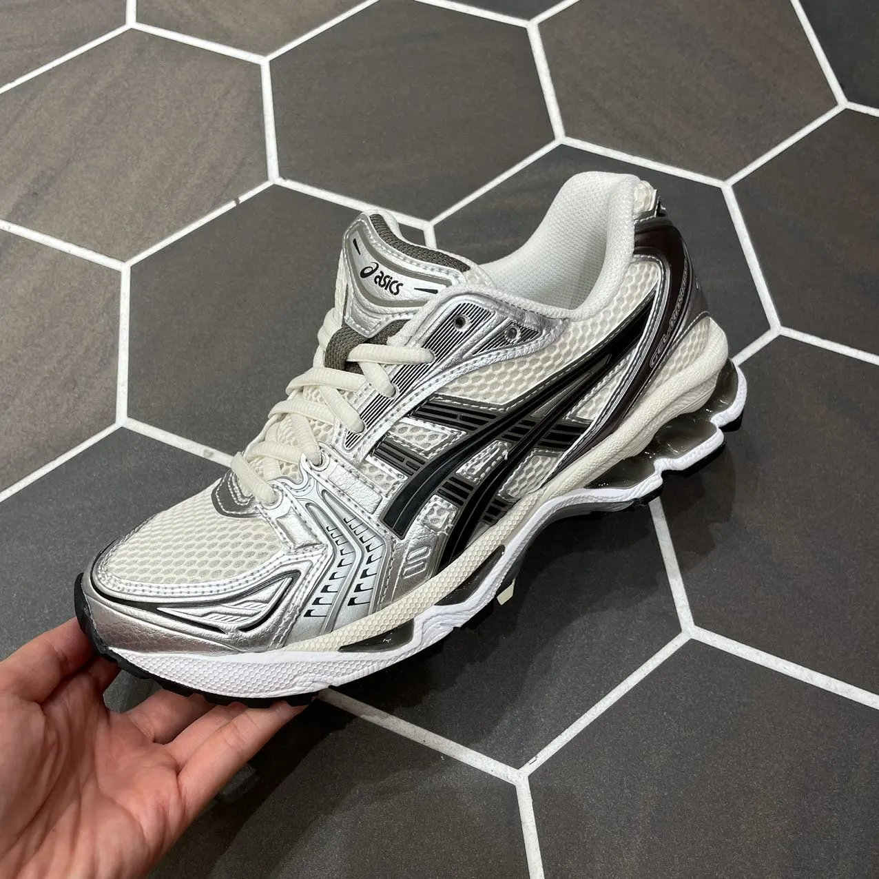 ASICS Gel-Kayano 14 White Fjord Grey Sneakers