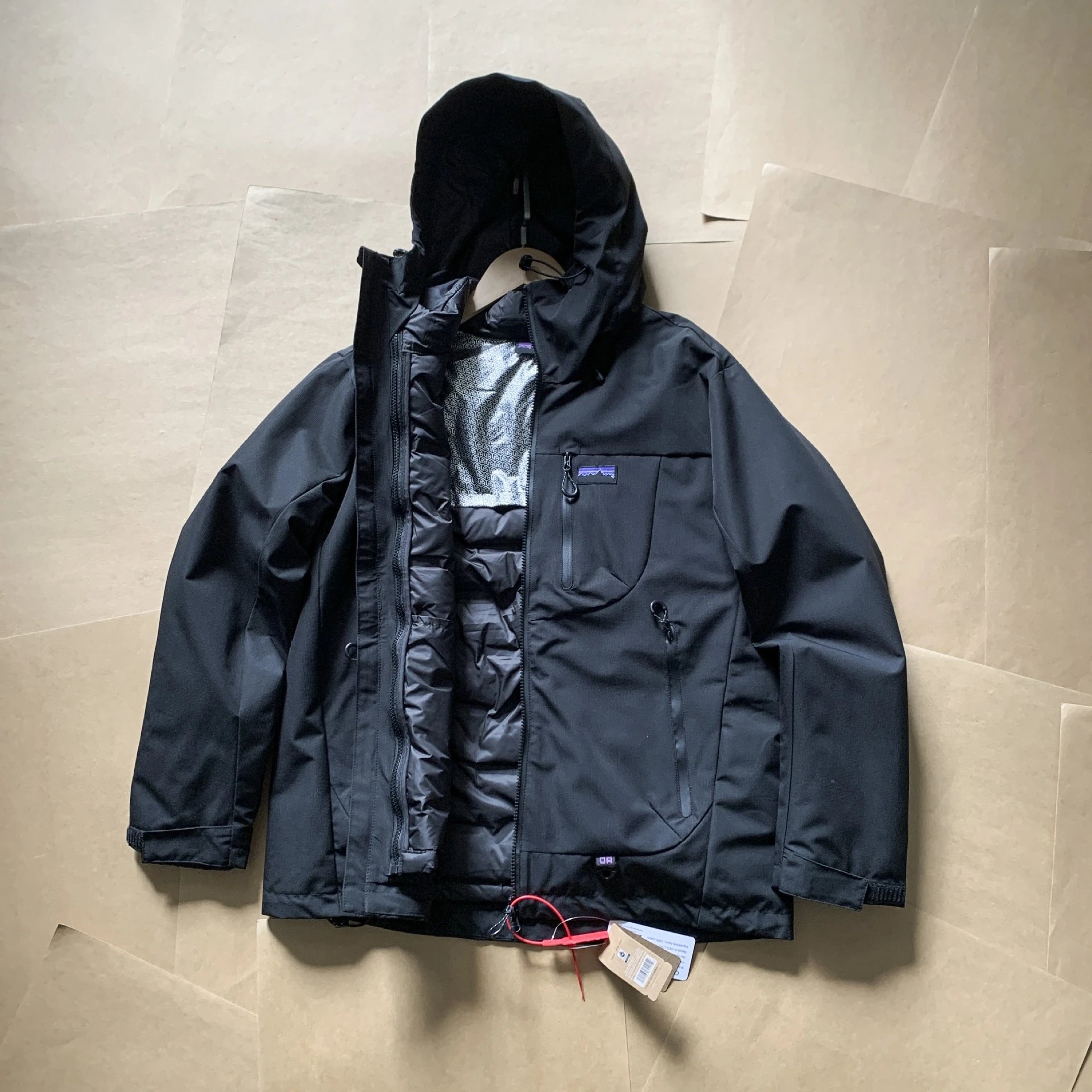 Patagonia 3in1防水冲锋衣 Black Outdoor Jacket