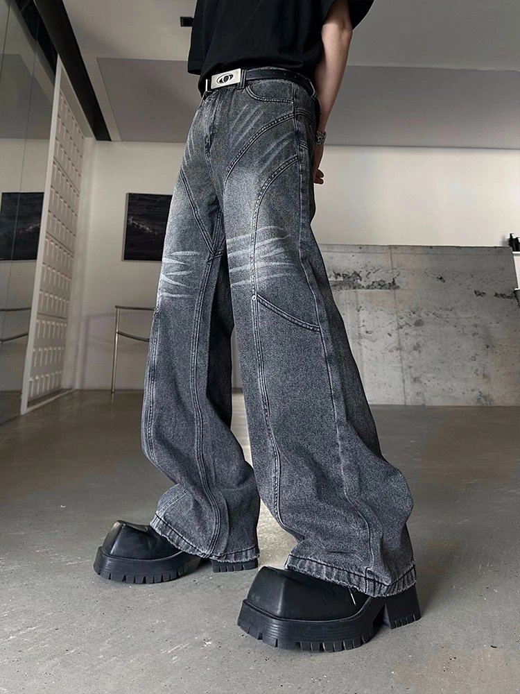 Smoky Gray Distressed Denim Jeans photo 3