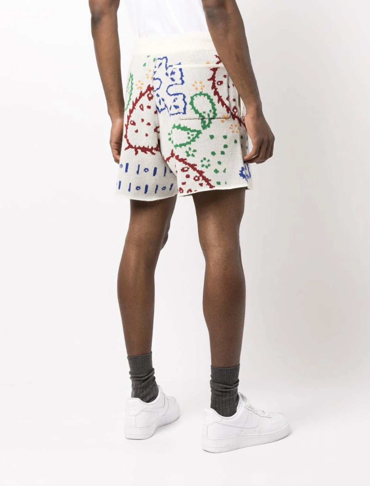 Hood By Air Cream Paisley Print Drawstring Shorts