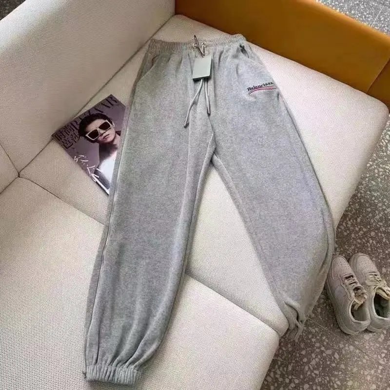Stylish embroidered striped straight-leg trousers photo 3