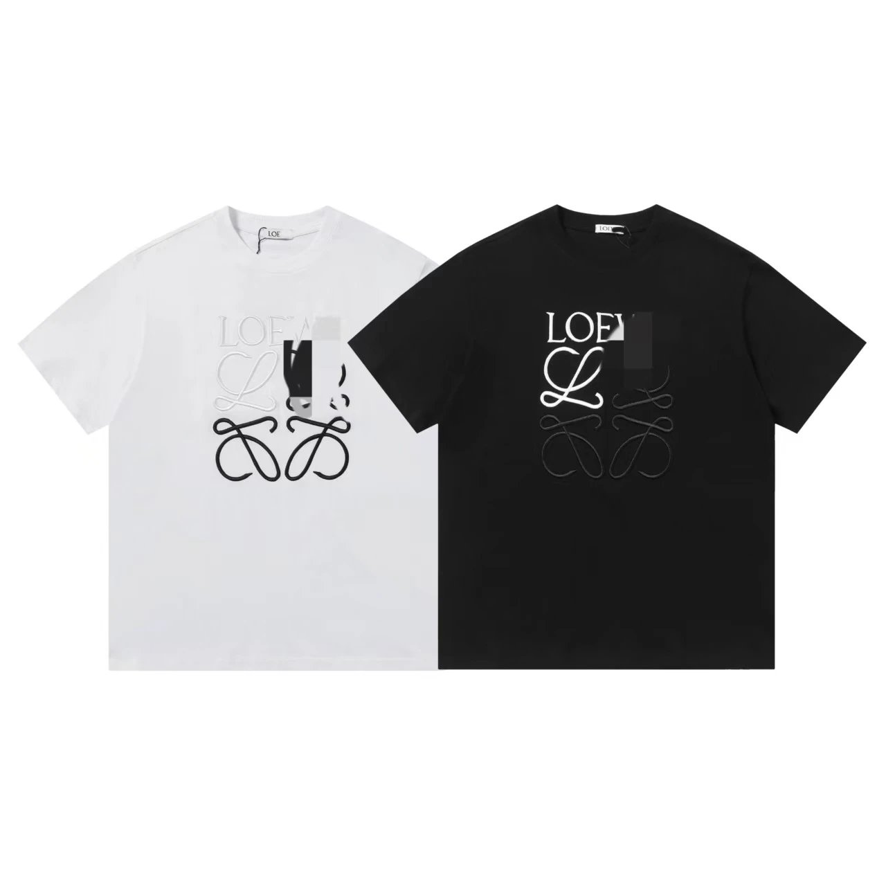 Loewe Anagram Thorn Print White Black Oversized T-Shirt