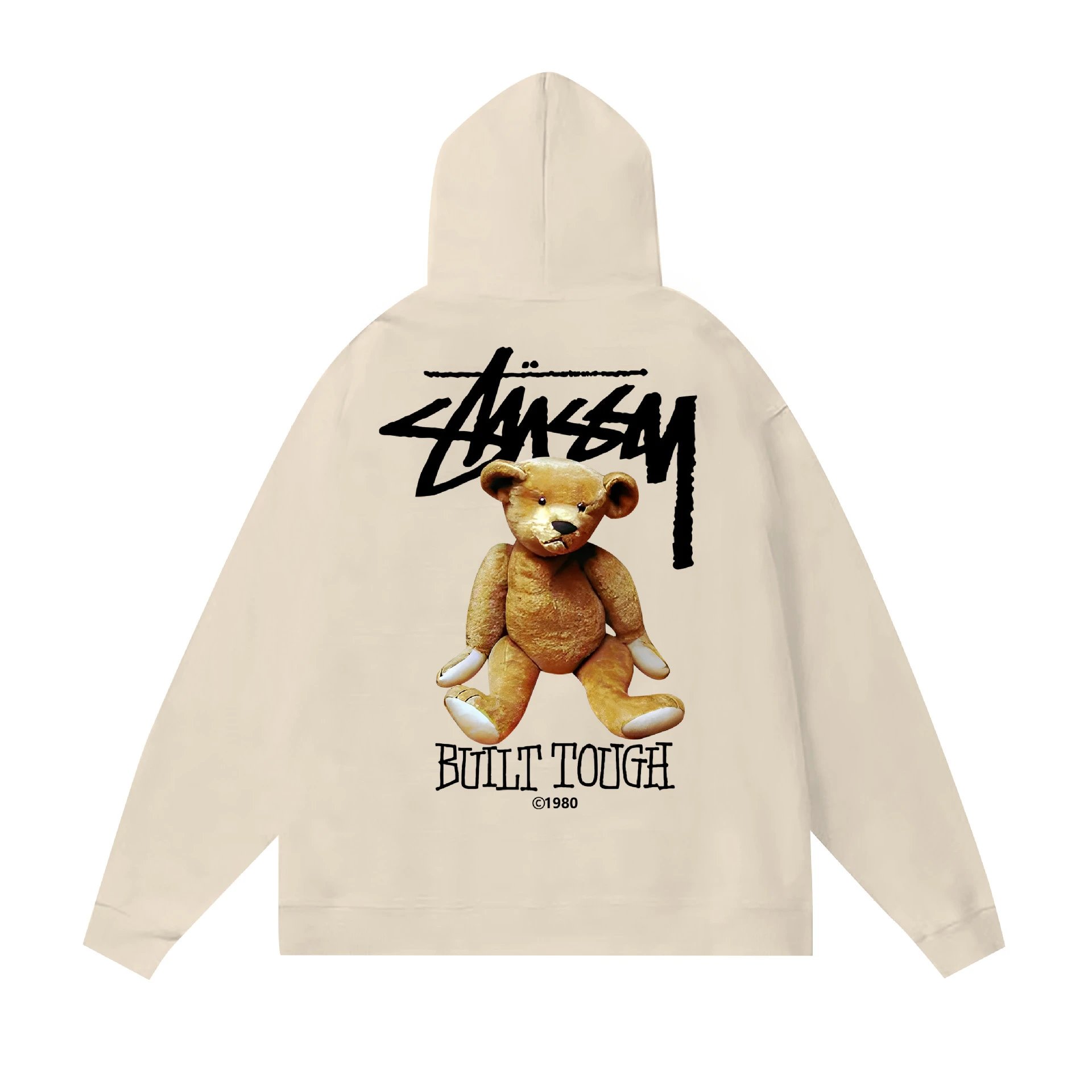 Letter Print Fleece Hooded Sweatshirt photo 3