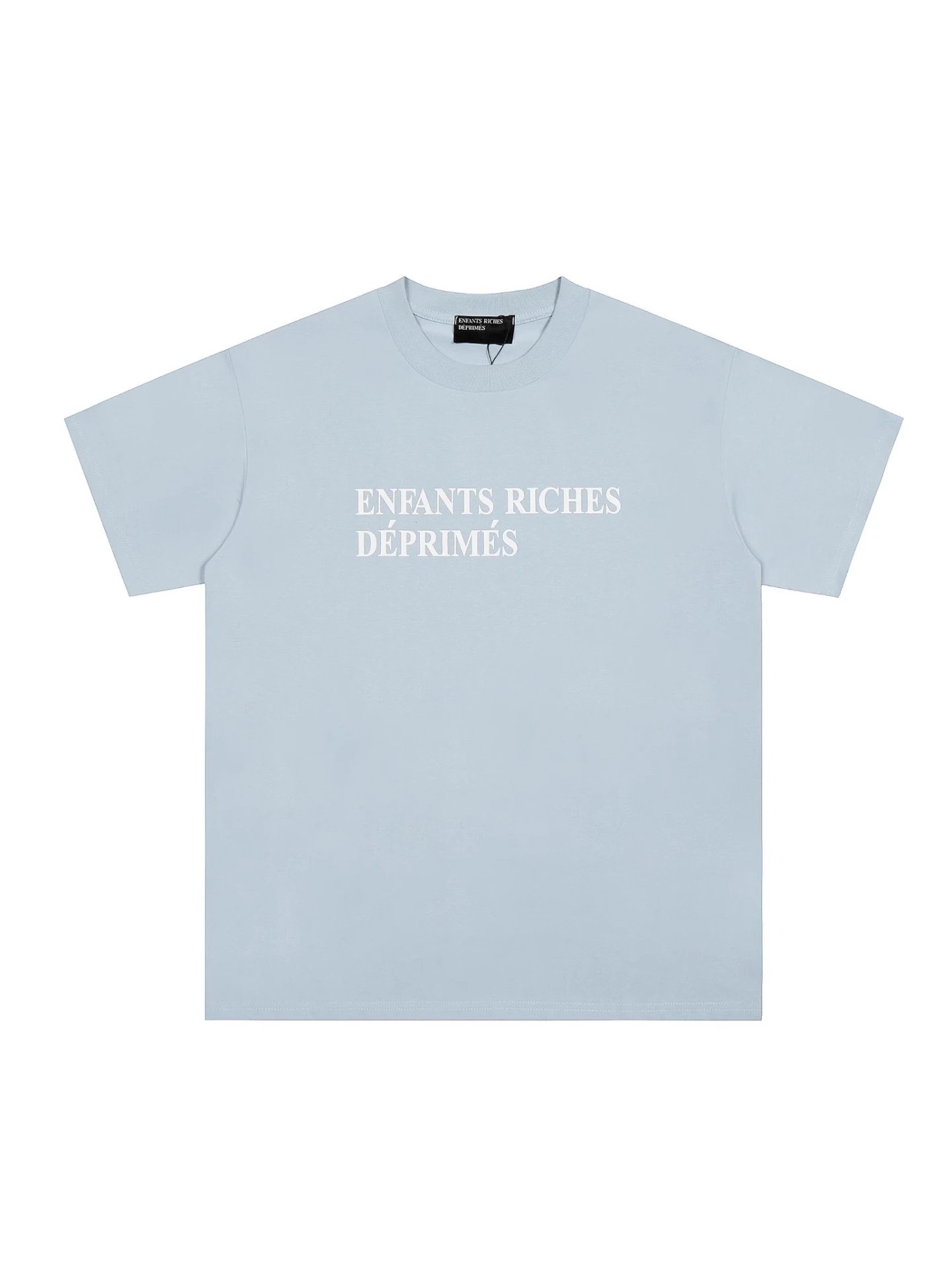 Cotton T-Shirt Gray Light Blue White Burgundy Red Black Graphic Print Tee