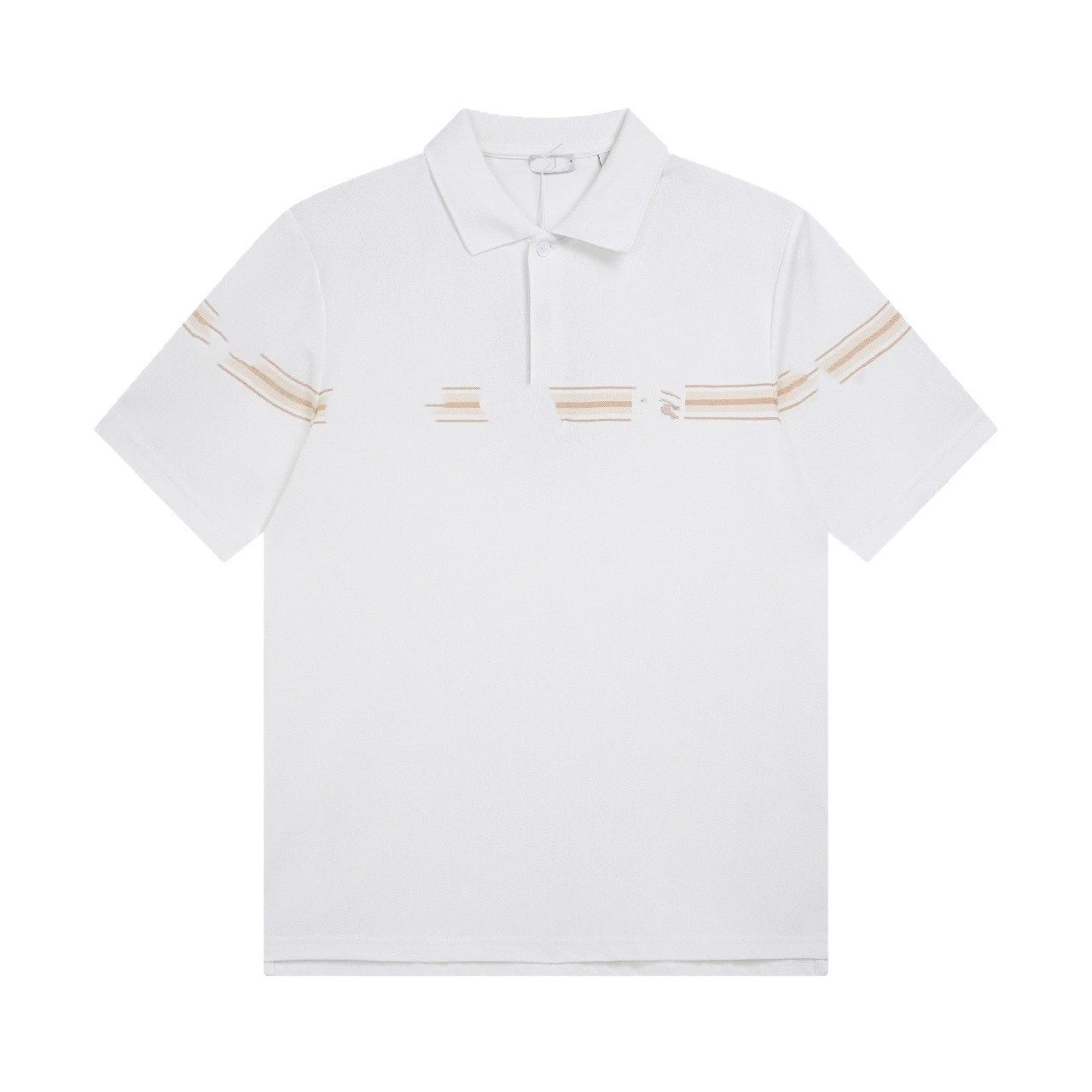 Polo Shirt Classic Brown Navy White Black Olive Patterned Collar Casual