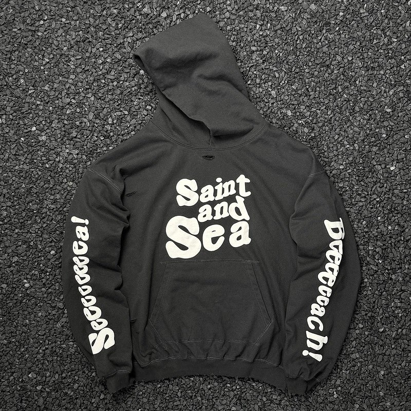 Distressed Hooded Sweatshirt photo 3