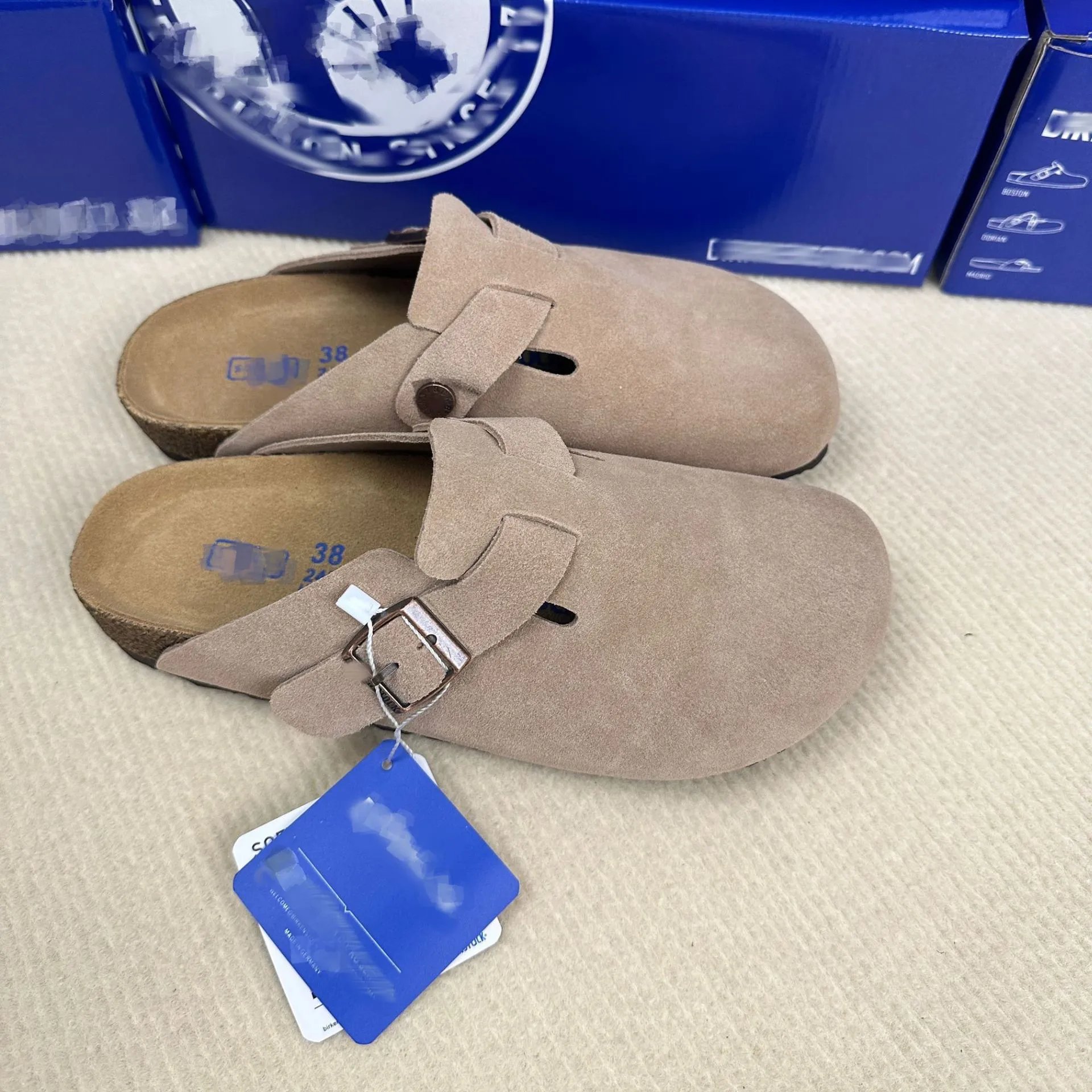 Retro Slip-On Felt Birkenstock Sandals photo 6