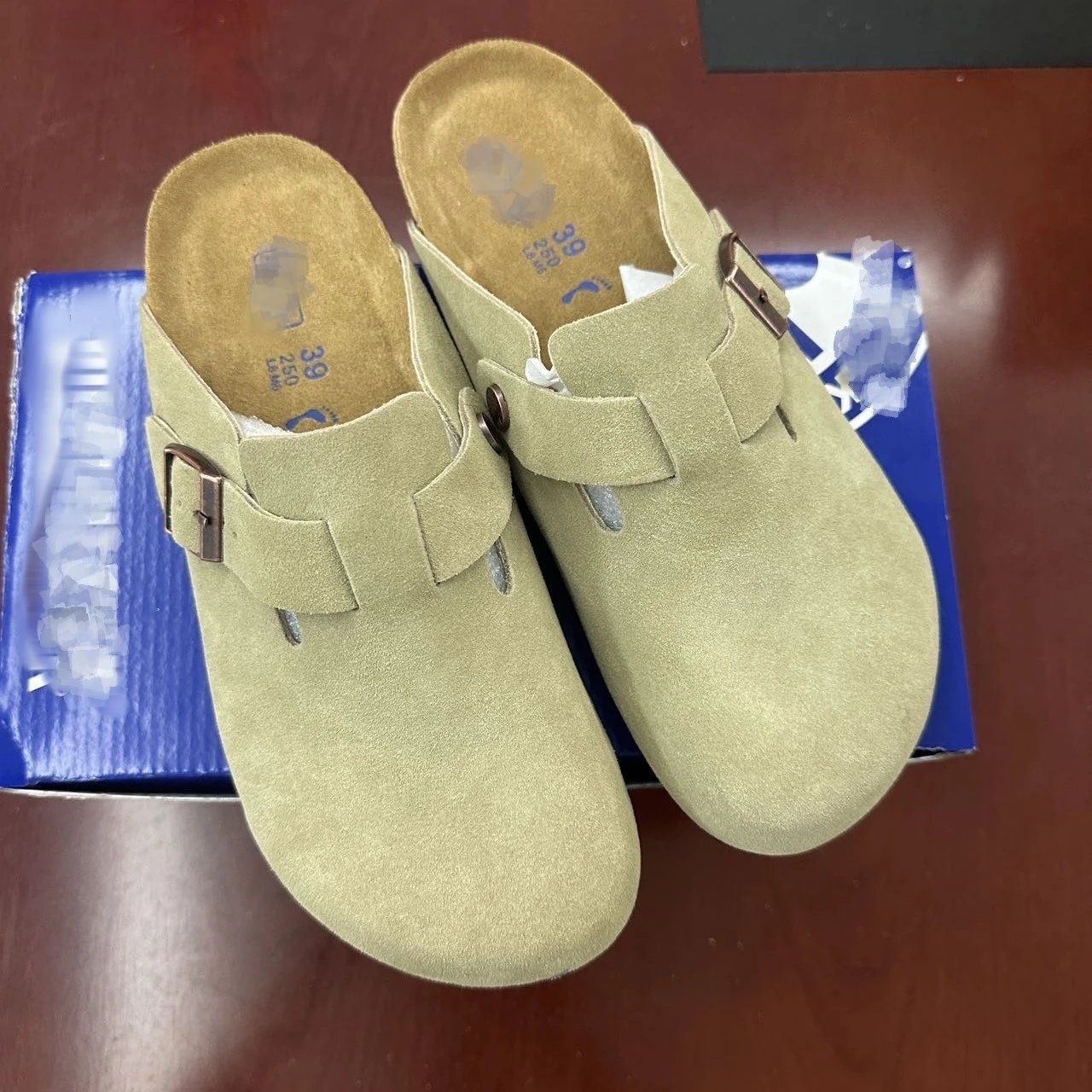 Retro Slip-On Felt Birkenstock Sandals photo 8