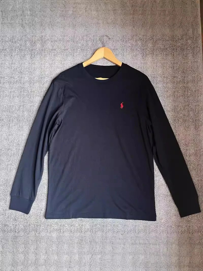 Cotton and Linen Round Neck Long-Sleeved T-Shirt photo 8