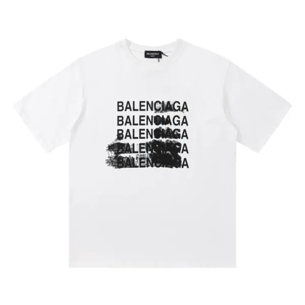 Balenciaga Logo Arch Print Black T-Shirt - 4