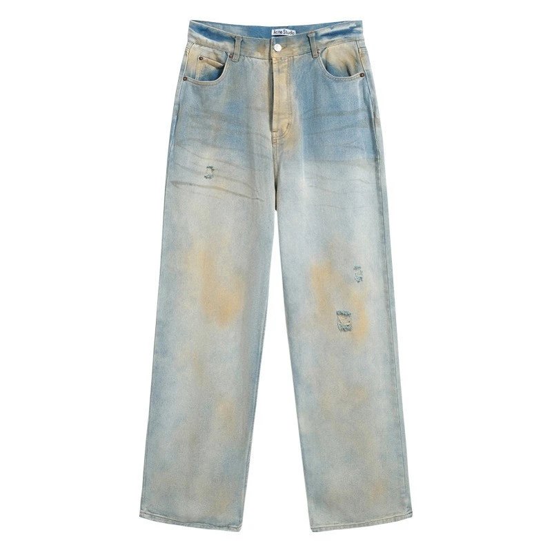 American-Style Distressed Wide-Leg Jeans photo 5