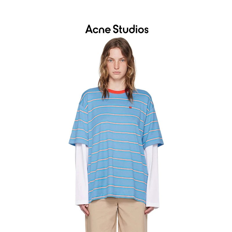 Blue Layered Sun Protection Striped Long Sleeve