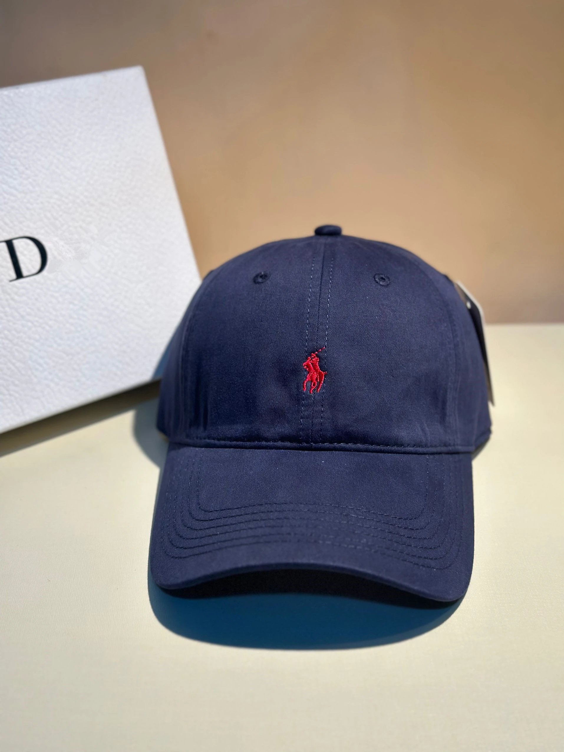 Polo Ralph Lauren Classic Navy Pink Embroidered Pony Baseball Cap