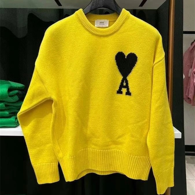 Ami Paris Heart A Red Blue Green Knit Sweater
