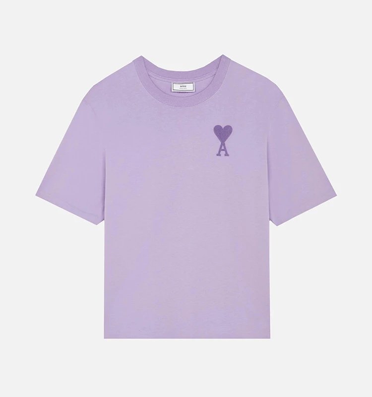 Ami Pure Cotton Heart Embroidered T-Shirt photo 2