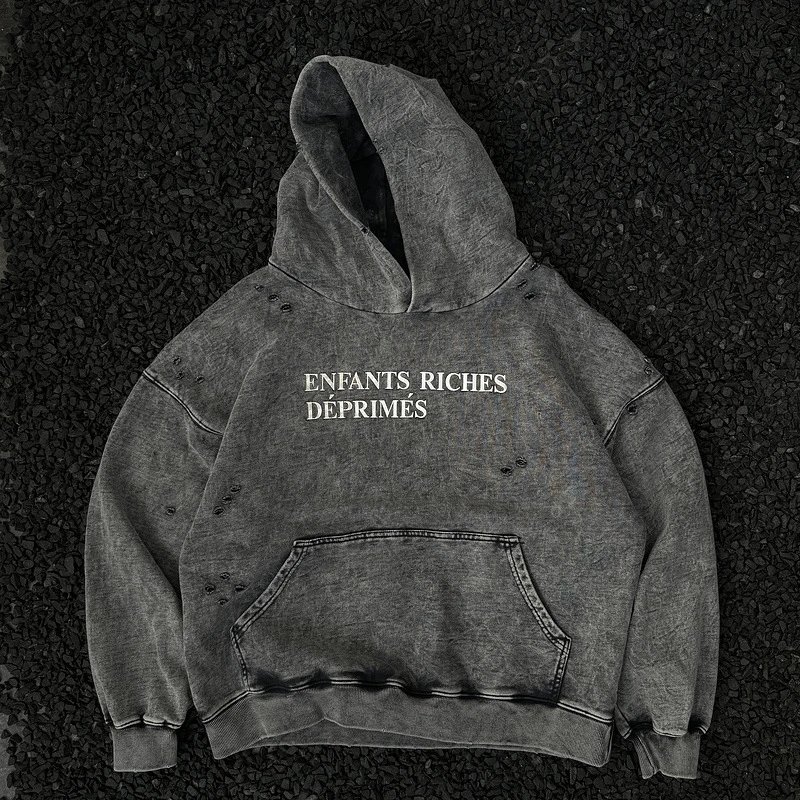 Distressed Hooded Sweatshirt photo 5