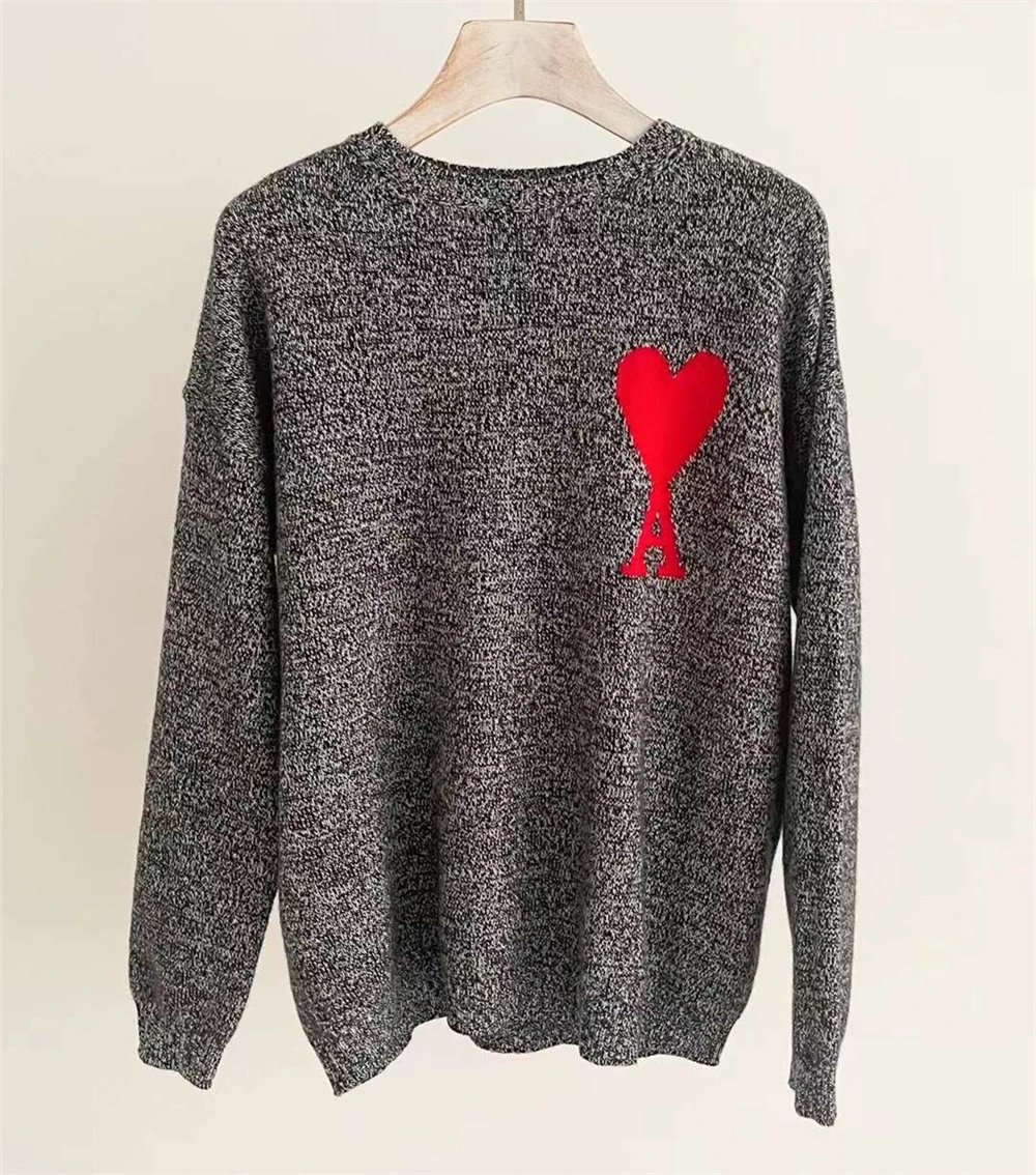 Ami Paris Large Heart Logo Crew Neck Sweater photo 4