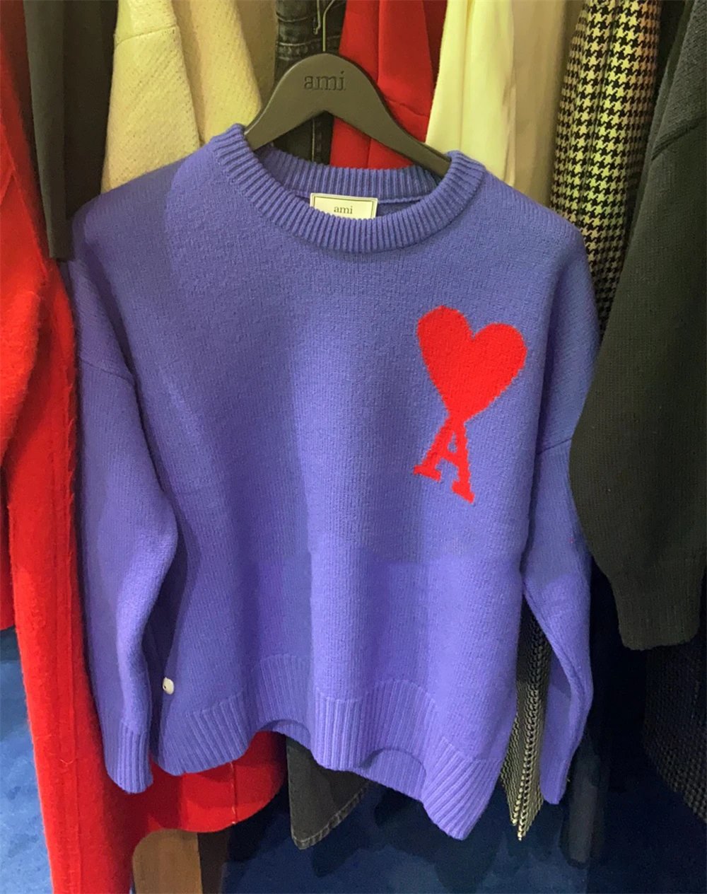 Ami Paris Large Heart Logo Crew Neck Sweater photo 7